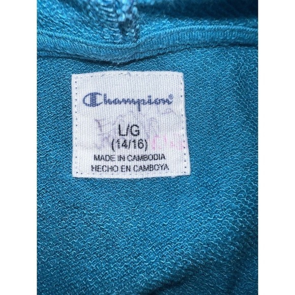 Champion Gray And Blue/Black Tie Dye Pullover Hoodies Bundle Size L 10/12 - Picture 6 of 6